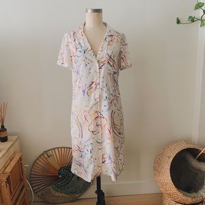 vintage rainbow shirt dress small